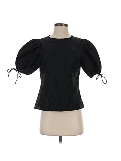 Pre-owned J.crew Collection 3/4 Sleeve Blouse In Black