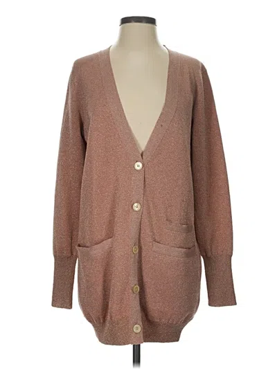 Pre-owned J.crew Collection Cardigan Sweater In Brown