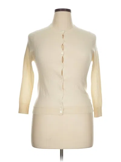 Pre-owned J.crew Collection Cardigan Sweater In Ivory