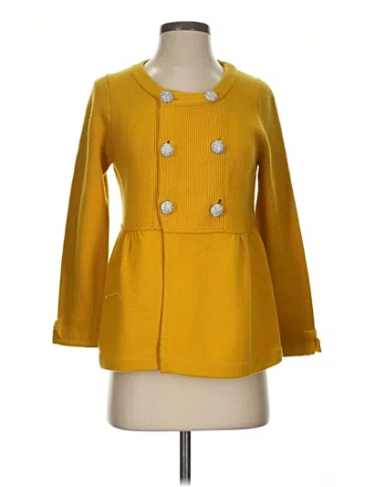 Pre-owned J.crew Collection Cardigan Sweater In Yellow