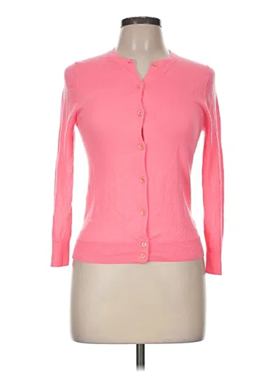 Pre-owned J.crew Collection Cashmere Cardigan Sweater In Pink