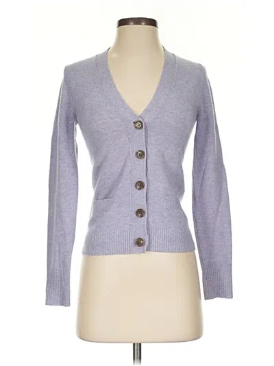 Pre-owned J.crew Collection Cashmere Cardigan Sweater In Purple