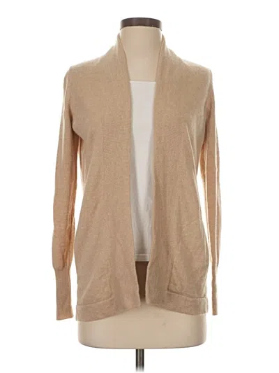 Pre-owned J.crew Collection Cashmere Cardigan Sweater In Tan