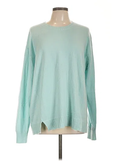 Pre-owned J.crew Collection Cashmere Pullover Sweater In Blue