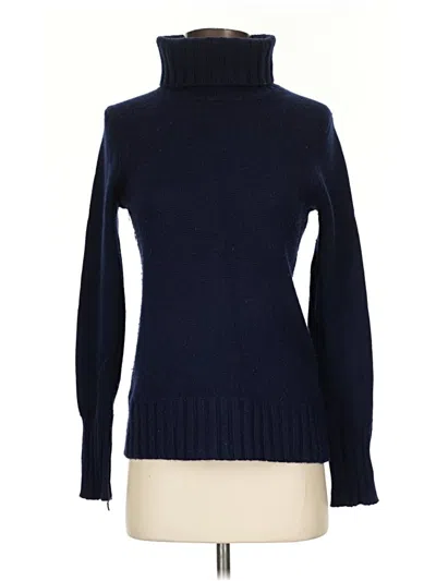 Pre-owned J.crew Collection Cashmere Pullover Sweater In Blue