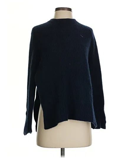 Pre-owned J.crew Collection Cashmere Pullover Sweater In Blue