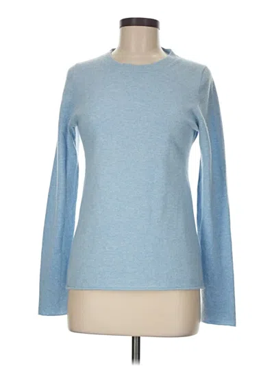 Pre-owned J.crew Collection Cashmere Pullover Sweater In Blue