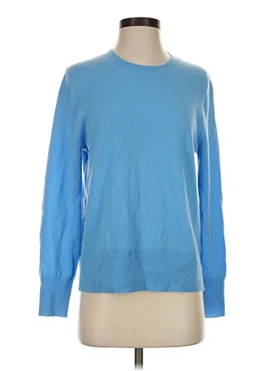 Pre-owned J.crew Collection Cashmere Pullover Sweater In Blue