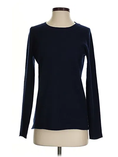 Pre-owned J.crew Collection Cashmere Pullover Sweater In Blue