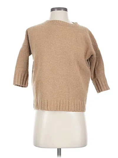 Pre-owned J.crew Collection Cashmere Pullover Sweater In Brown