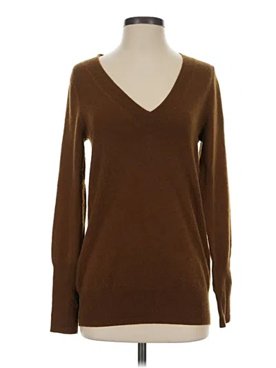 Pre-owned J.crew Collection Cashmere Pullover Sweater In Brown