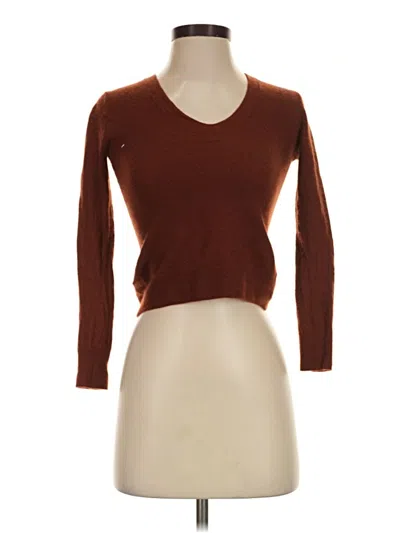 Pre-owned J.crew Collection Cashmere Pullover Sweater In Brown