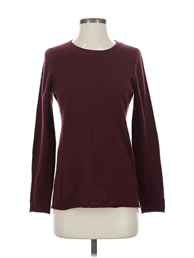 Pre-owned J.crew Collection Cashmere Pullover Sweater In Burgundy