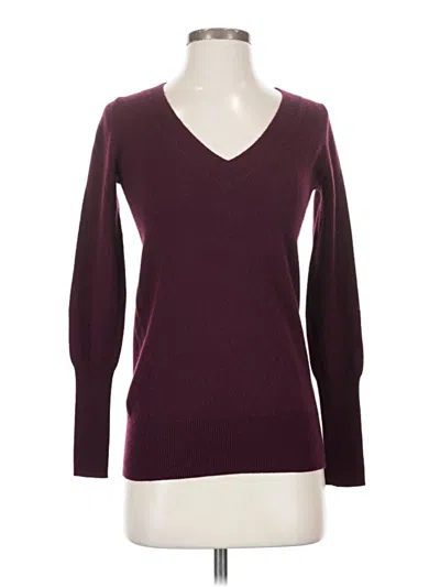 Pre-owned J.crew Collection Cashmere Pullover Sweater In Burgundy