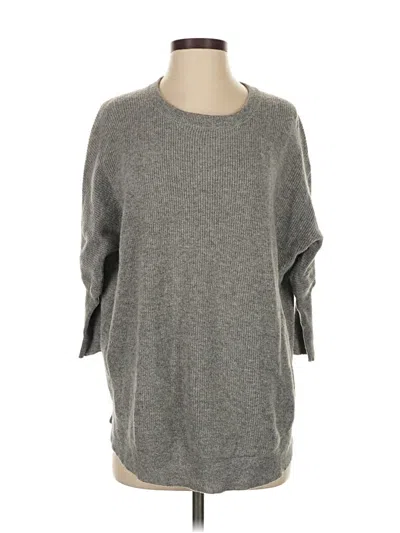 Pre-owned J.crew Collection Cashmere Pullover Sweater In Gray