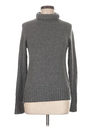 Pre-owned J.crew Collection Cashmere Pullover Sweater In Gray