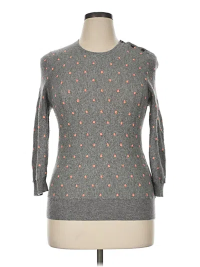 Pre-owned J.crew Collection Cashmere Pullover Sweater In Gray