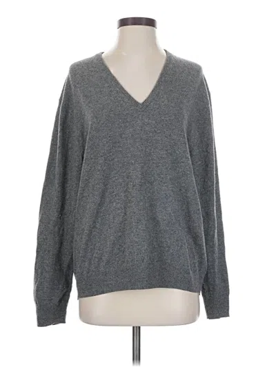 Pre-owned J.crew Collection Cashmere Pullover Sweater In Gray