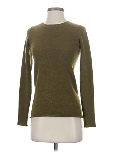 Pre-owned J.crew Collection Cashmere Pullover Sweater In Green