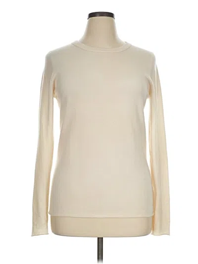 Pre-owned J.crew Collection Cashmere Pullover Sweater In Ivory