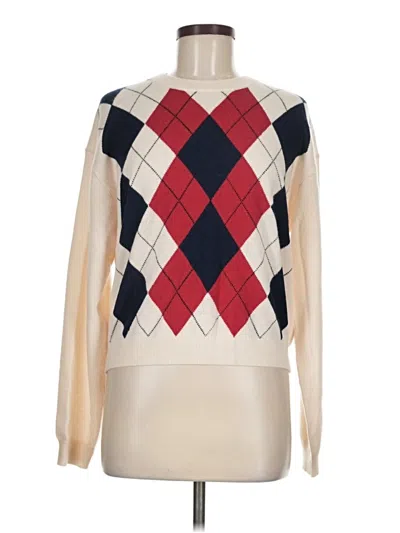 Pre-owned J.crew Collection Cashmere Pullover Sweater In Ivory