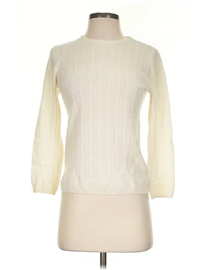 Pre-owned J.crew Collection Cashmere Pullover Sweater In Ivory