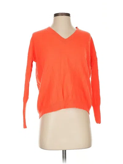 Pre-owned J.crew Collection Cashmere Pullover Sweater In Orange