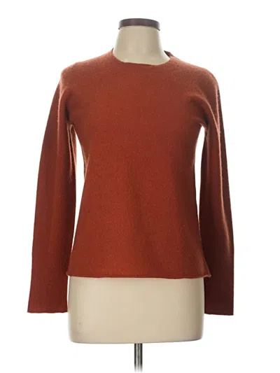 Pre-owned J.crew Collection Cashmere Pullover Sweater In Orange