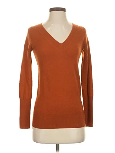 Pre-owned J.crew Collection Cashmere Pullover Sweater In Orange
