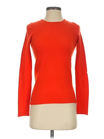 Pre-owned J.crew Collection Cashmere Pullover Sweater In Orange