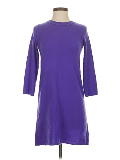 Pre-owned J.crew Collection Cashmere Pullover Sweater In Purple
