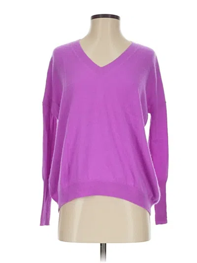 Pre-owned J.crew Collection Cashmere Pullover Sweater In Purple