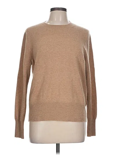 Pre-owned J.crew Collection Cashmere Pullover Sweater In Tan