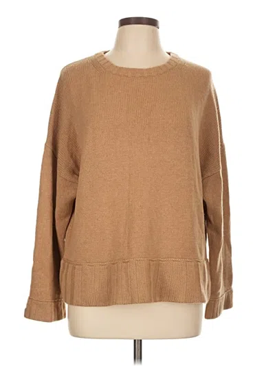 Pre-owned J.crew Collection Cashmere Pullover Sweater In Tan