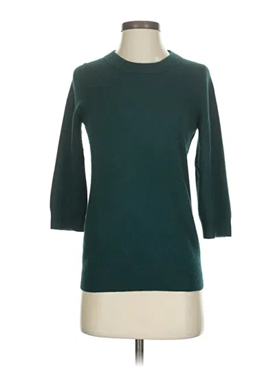 Pre-owned J.crew Collection Cashmere Pullover Sweater In Teal