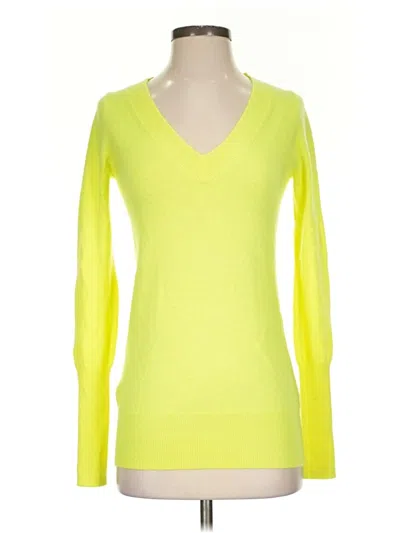 Pre-owned J.crew Collection Cashmere Pullover Sweater In Yellow