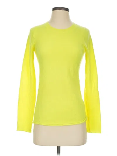 Pre-owned J.crew Collection Cashmere Pullover Sweater In Yellow