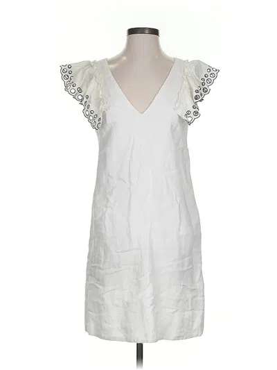 Pre-owned J.crew Collection Casual Dress In White
