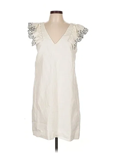 Pre-owned J.crew Collection Casual Dress In White