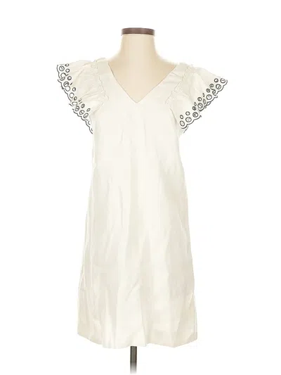 Pre-owned J.crew Collection Casual Dress In White