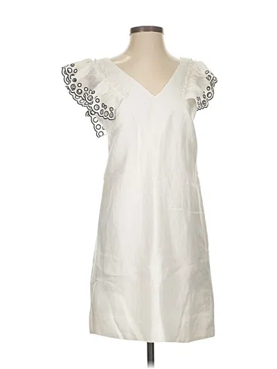 Pre-owned J.crew Collection Casual Dress In White