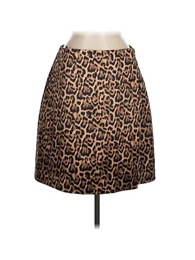 Pre-owned J.crew Collection Casual Skirt In Brown