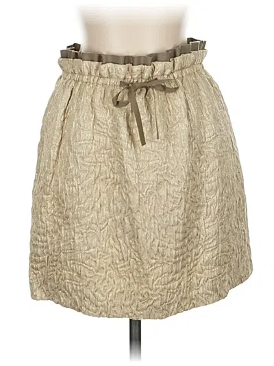 Pre-owned J.crew Collection Casual Skirt In Gold
