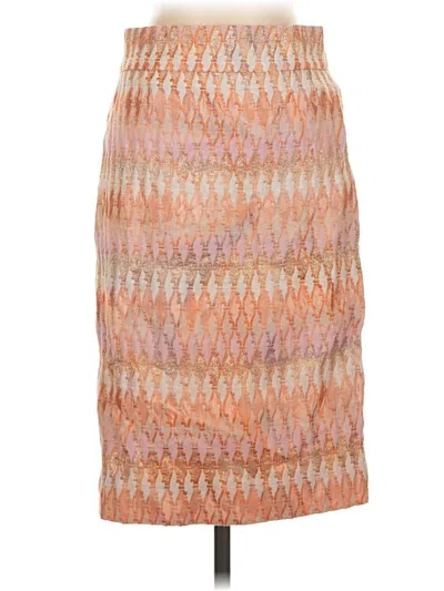Pre-owned J.crew Collection Casual Skirt In Orange