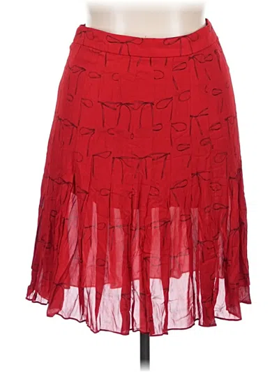 Pre-owned J.crew Collection Casual Skirt In Red