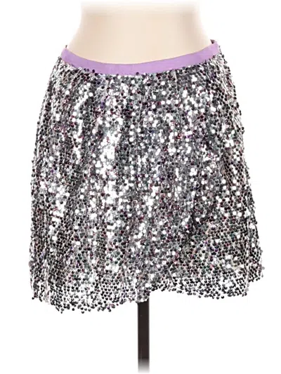 Pre-owned J.crew Collection Casual Skirt In Silver