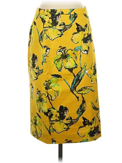 Pre-owned J.crew Collection Casual Skirt In Yellow