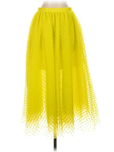 Pre-owned J.crew Collection Casual Skirt In Yellow