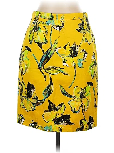 Pre-owned J.crew Collection Casual Skirt In Yellow