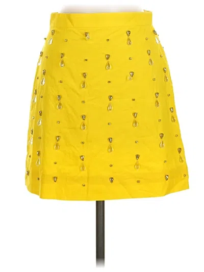 Pre-owned J.crew Collection Casual Skirt In Yellow